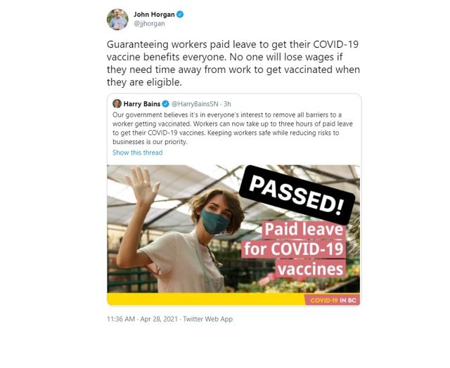 B.C. workers now eligible for three hours of paid leave to get COVID-19 immunizations - https://cdn.connectfm.ca/01D8B4DA-6650-4C46-B775-FAF68E580CBA_Story1168792_1694561.jpg