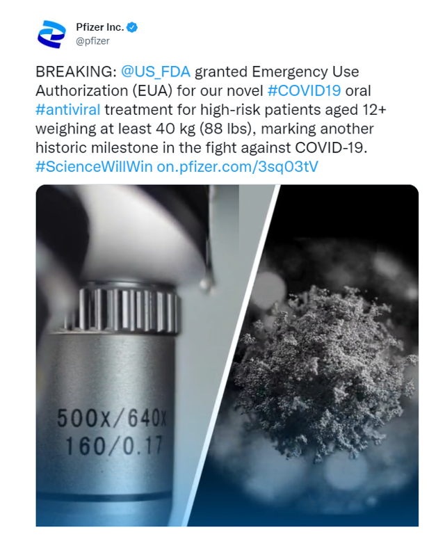 Pfizer pill authorized by U.S. to reduce the risk of hospitalization and death from COVID-19 - https://cdn.connectfm.ca/07D3217C-92B4-479D-86A8-989BB47D2CBF_Story1575829_2269866.png