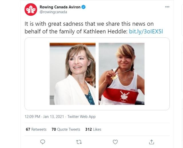 BC born gold medallist at two Olympic Games Kathleen Heddle, dead of cancer at 55 - https://cdn.connectfm.ca/554695D1-E3F7-4F48-A225-FFEAD6F410B2_Story995636_1443150.jpg