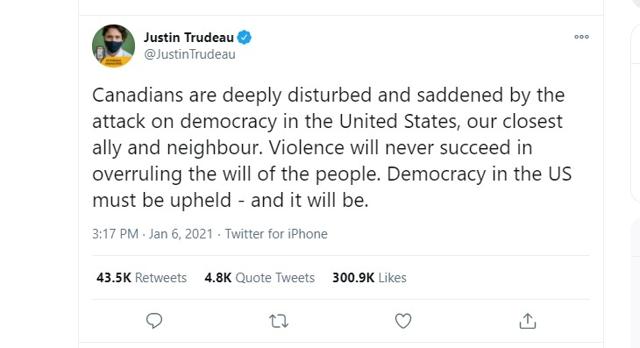 PM Trudeau says Trump incited a violent assault on democracy - https://cdn.connectfm.ca/573CAAB6-01BA-432C-BF6A-2E4FCD14F403_Story988155_1431220.jpg