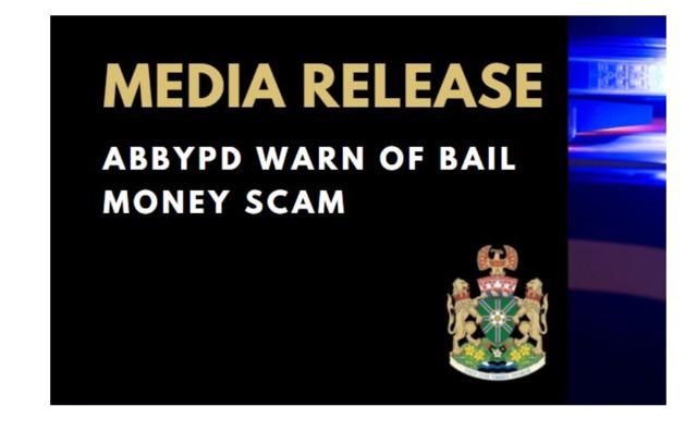 Abbotsford Police warn of bail money scam - https://cdn.connectfm.ca/5CBE60BB-5FBC-49BA-937C-B98362CE8FC9_Story1228105_1778190.jpg