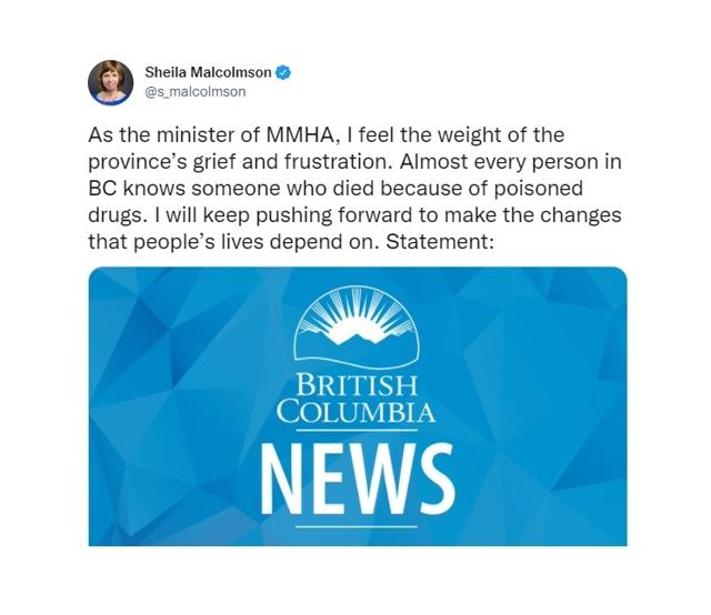 This year continues to be incredibly sad as the number of people dying by toxic drugs persists at a tragic rate: Sheila Malcolmson - https://cdn.connectfm.ca/7577EBC4-F1A2-497A-B784-277934639549_Story1428830_2065172.jpg