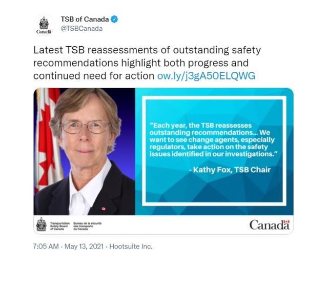 Progress being made after recommendations issued following sinkings, crashes or other events causing death or injury: TSB - https://cdn.connectfm.ca/78B4E214-D117-4455-95BB-6C3E868EAC2C_Story1193737_1730456.jpg