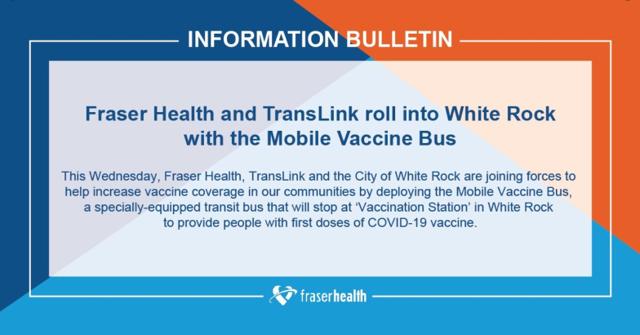 Fraser Health and TransLink roll into White Rock with the Mobile Vaccine Bus - https://cdn.connectfm.ca/9EDEA284-DD27-428C-A5AD-9368F3B65EBE_Story1298585_1878015.jpg