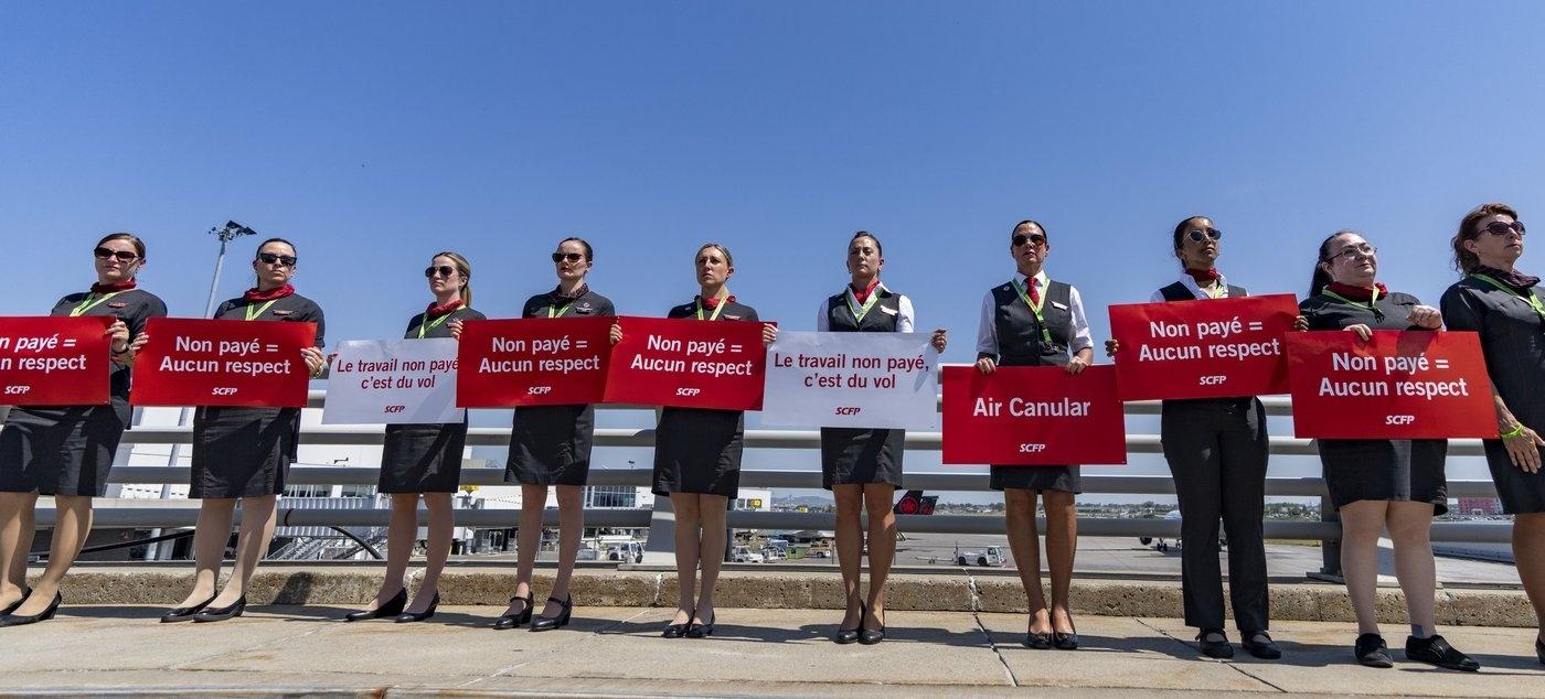 union-interrupts-air-canada-press-conference