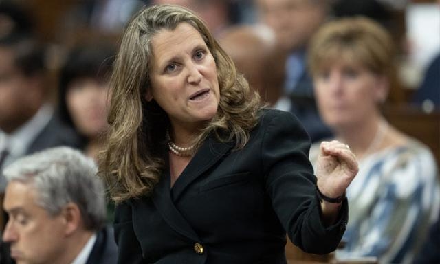 Small businesses to receive five years' worth of carbon rebates in December - https://cdn.connectfm.ca/Chrystia-Freeland_2024-10-01-182905_sqmj.jpg