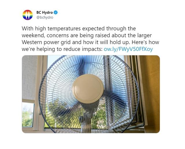 No matter how hot it gets electricity to be delivered to the customers: BC Hydro - https://cdn.connectfm.ca/D55BD8CF-8B77-49DD-9C40-5471C42FBC3F_Story1262551_1827275.jpg