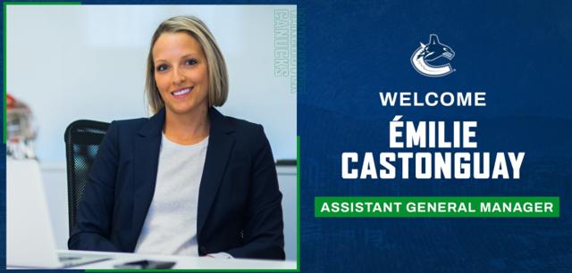 First time in Vancouver Canucks history, team has hired a female assistant general manager - https://cdn.connectfm.ca/E2B3DB98-6BB5-4288-B66A-5F4E2668B5C6_Story1627598_2343869.jpg