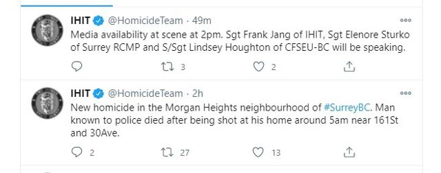 One person dead in shooting in Surrey - https://cdn.connectfm.ca/E83608F9-5CE2-4C1B-97FB-DB9CE05DC15C_Story984519_1425912.jpg