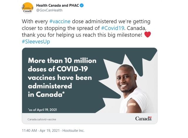 Canada hits 10 million milestone for total COVID-19 vaccines administered - https://cdn.connectfm.ca/EA3E8A4E-BDBE-4827-BE43-6AB989644A89_Story1153870_1673096.jpg