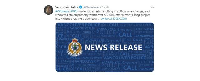 Nearly 300 charges laid, 130 arrested, as Vancouver police target shoplifting - https://cdn.connectfm.ca/F25EAAA4-E657-46A4-88B5-6593C0D69EA8_Story1053081_1527182.jpg