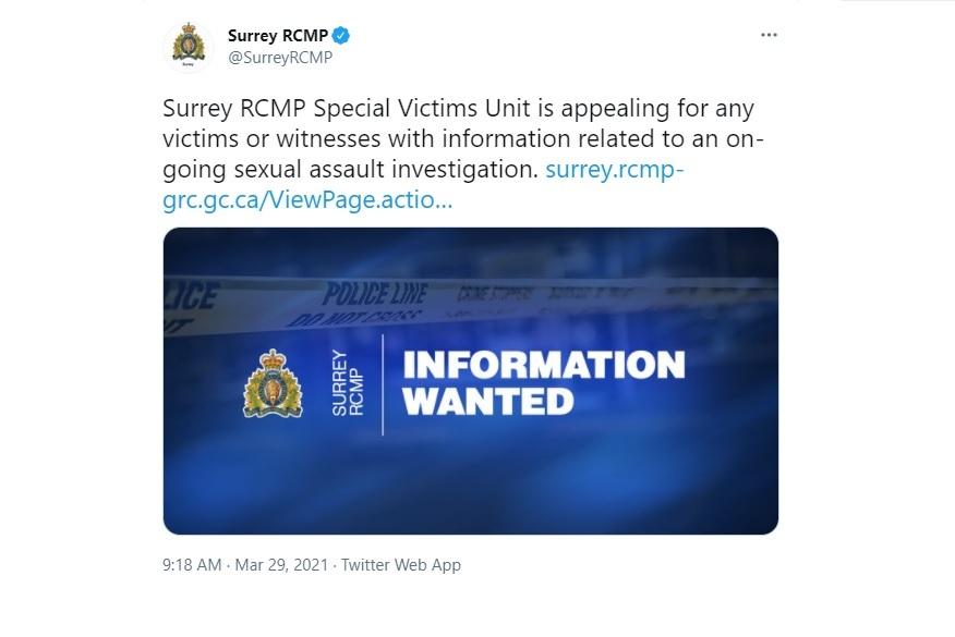 surrey-rcmp-special-victims-unit-seeks-information-in-sexual-assault-investigation
