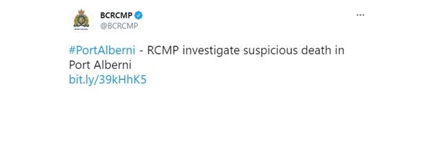20 year old man identified as victim of homicide in Port Alberni - https://cdn.connectfm.ca/FBED4948-5EE1-44D0-BCB9-4AA430747372_Story1119465_1623259.jpg