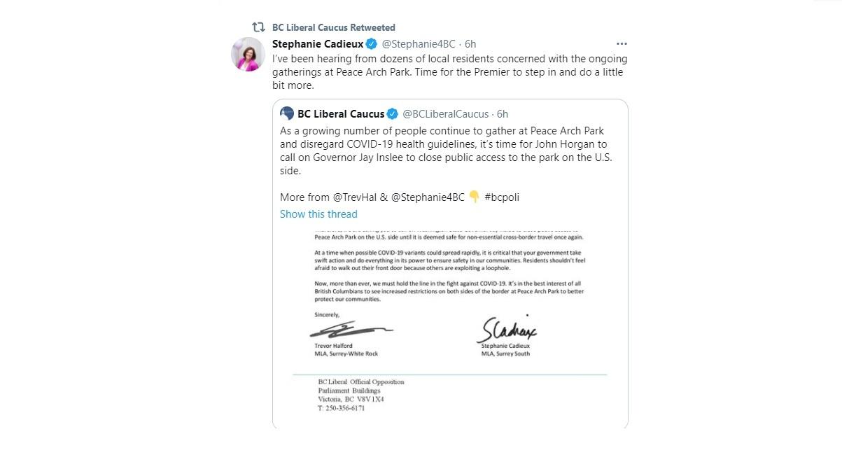 horgan-says-cross-border-tent-gatherings-at-peace-arch-park-a-federal-issue