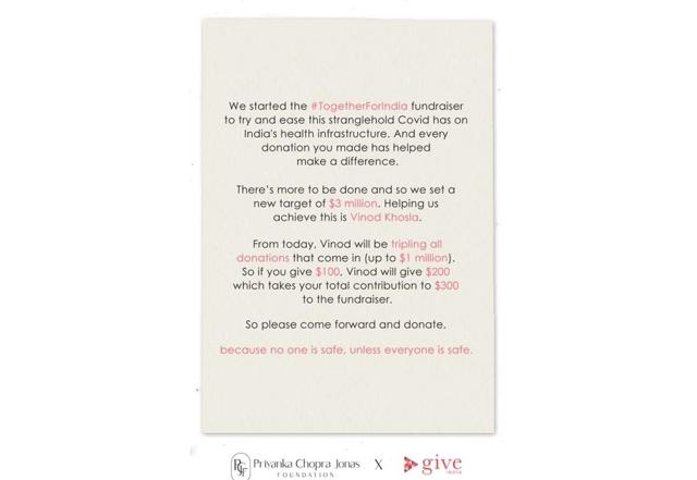 Priyanka Chopra helps raise $1mn for Covid relief - https://cdn.connectfm.ca/Priyanka.jpg