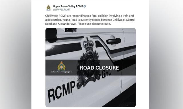 Pedestrian dies after being hit by train in Chilliwack - https://cdn.connectfm.ca/RCMP_2025-05-07-200535_fyln.jpg