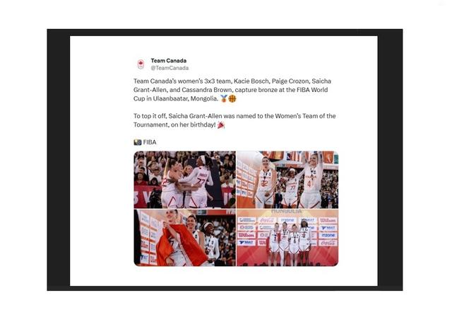 Canada wins bronze at women's 3x3 basketball World Cup - https://cdn.connectfm.ca/Team-Canada-basketball-X.jpg