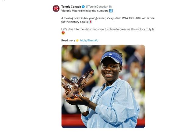 Canadian Victoria Mboko is the National Bank Open champion - https://cdn.connectfm.ca/Tennis-Canada-Victoria-Mboko1.jpg
