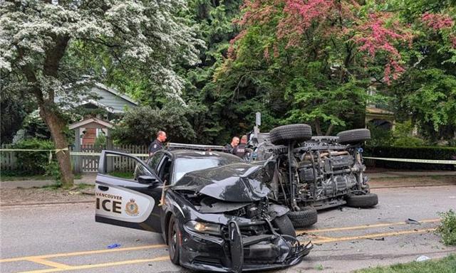 Senior critically injured, two Vancouver police officers hurt after West End vehicle incident - https://cdn.connectfm.ca/car_2026-05-15-173754_nend.jpg