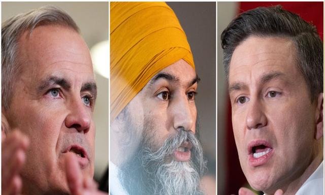 Leaders' Debate Ahead of Canada's Federal Election: Green Party Qualifies, People's Party Excluded - https://cdn.connectfm.ca/carney-jagmeet-polivvere.jpg