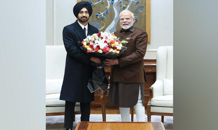 actor-diljit-dosanjh-meets-prime-minister-narendra-modi