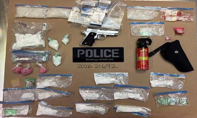 16 Arrested as Kamloops RCMP Seize Weapons, Loaded Shotgun and More Than One Kilogram of Drugs - https://cdn.connectfm.ca/drugs_2026-07-22-171151_oykh.jpg
