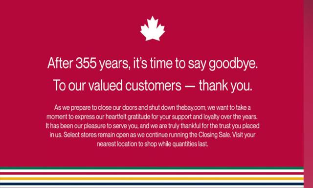 Hudson's Bay to lay off 8,000 employees by June 1, close all stores - https://cdn.connectfm.ca/hundson-bay.jpg