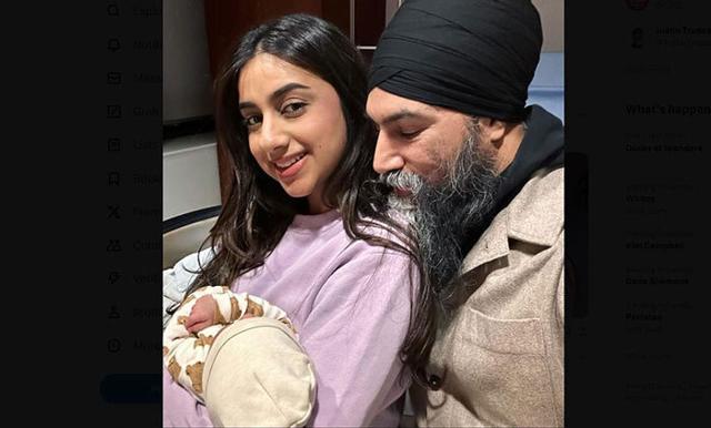 New Democrat Leader Jagmeet Singh, wife Gurkiran Kaur Sidhu welcome second baby girl - https://cdn.connectfm.ca/jagmeet_2023-12-14-185858_sbbo.jpg