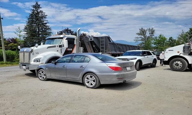 Abbotsford teen faces almost $1,800 in fines after speeding away from BC Highway Patrol and crashing into a parked dump truck - https://cdn.connectfm.ca/truck_2025-07-28-195025_aauc.jpg