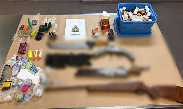 Kelowna RCMP launch gang enforcement team pilot after drug and firearm seizures - https://cdn.connectfm.ca/weapons_2026-01-13-140636_sayp.jpg