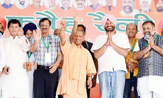 Chief Minister Yogi Adityanath addressed the rally in Mohali and Ludhiana - https://cdn.connectfm.ca/yogi-copy.jpg