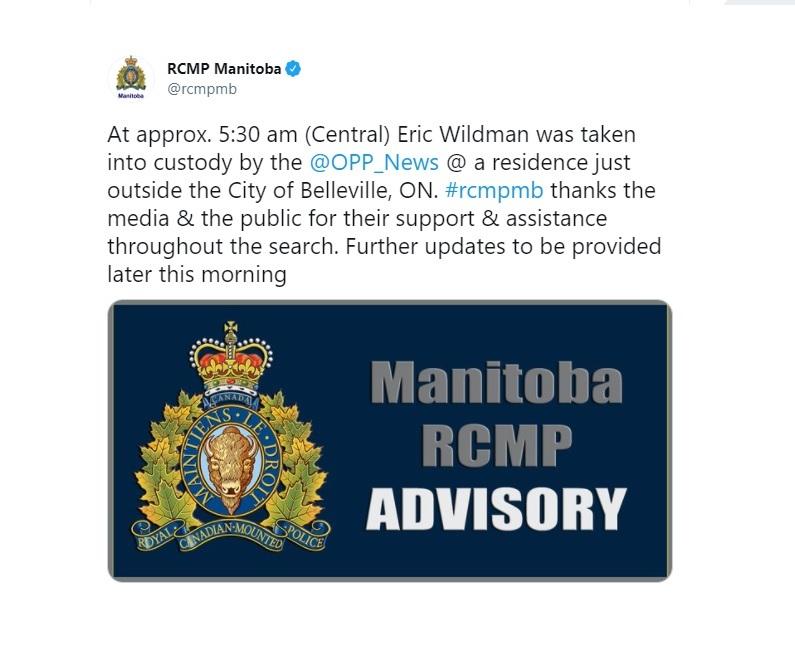 rcmp-say-manitoba-homicide-suspect-arrested-in-ontario-after-firing-at-police