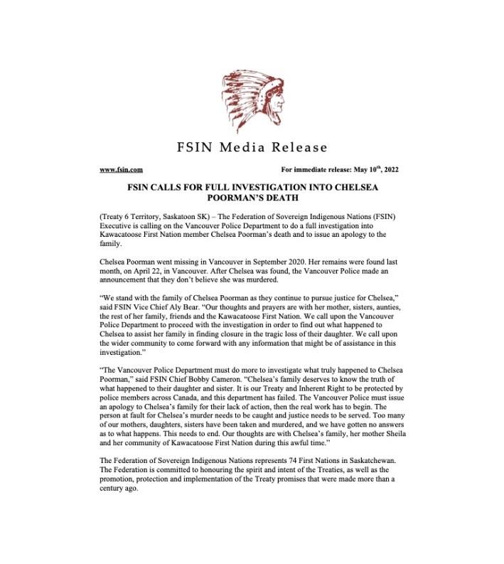 indigenous-group-in-saskatchewan-calls-vpd-for-further-investigation-into-death-of-24-year-old-woman
