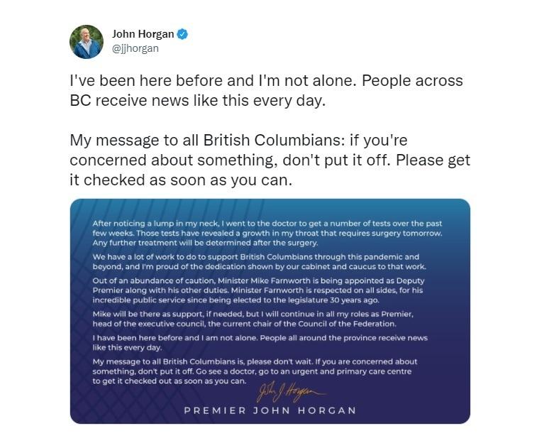 b-c-premier-john-horgan-to-undergo-biopsy-surgery-for-growth-in-his-throat